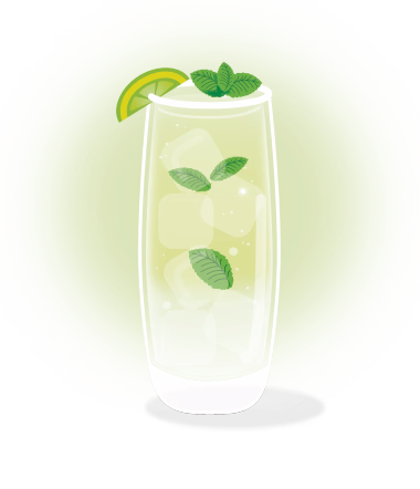 Mojito cocktail illustration