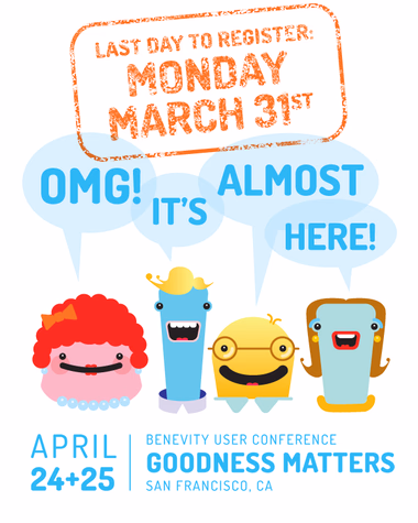 Benevity Goodness Matters — Almost Here graphic