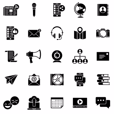 Custom black icon set